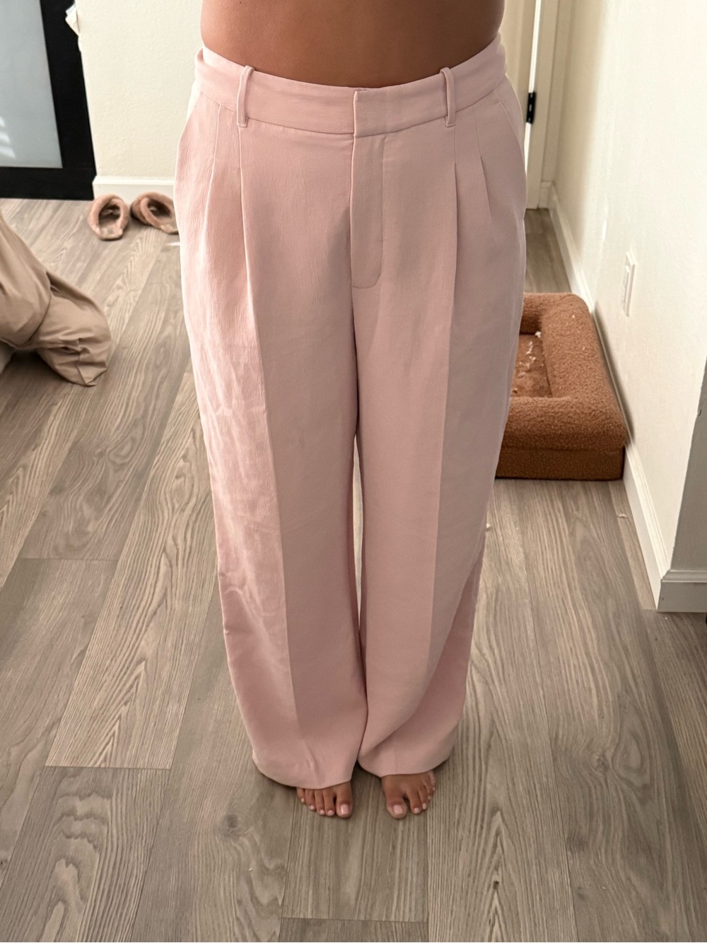 Wilfred Blush Wide-Leg High-Rise Trousers